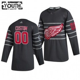 Barn NHL Detroit Red Wings Tröjor med eget tryck Grå Adidas 2020 All-Star Authentic